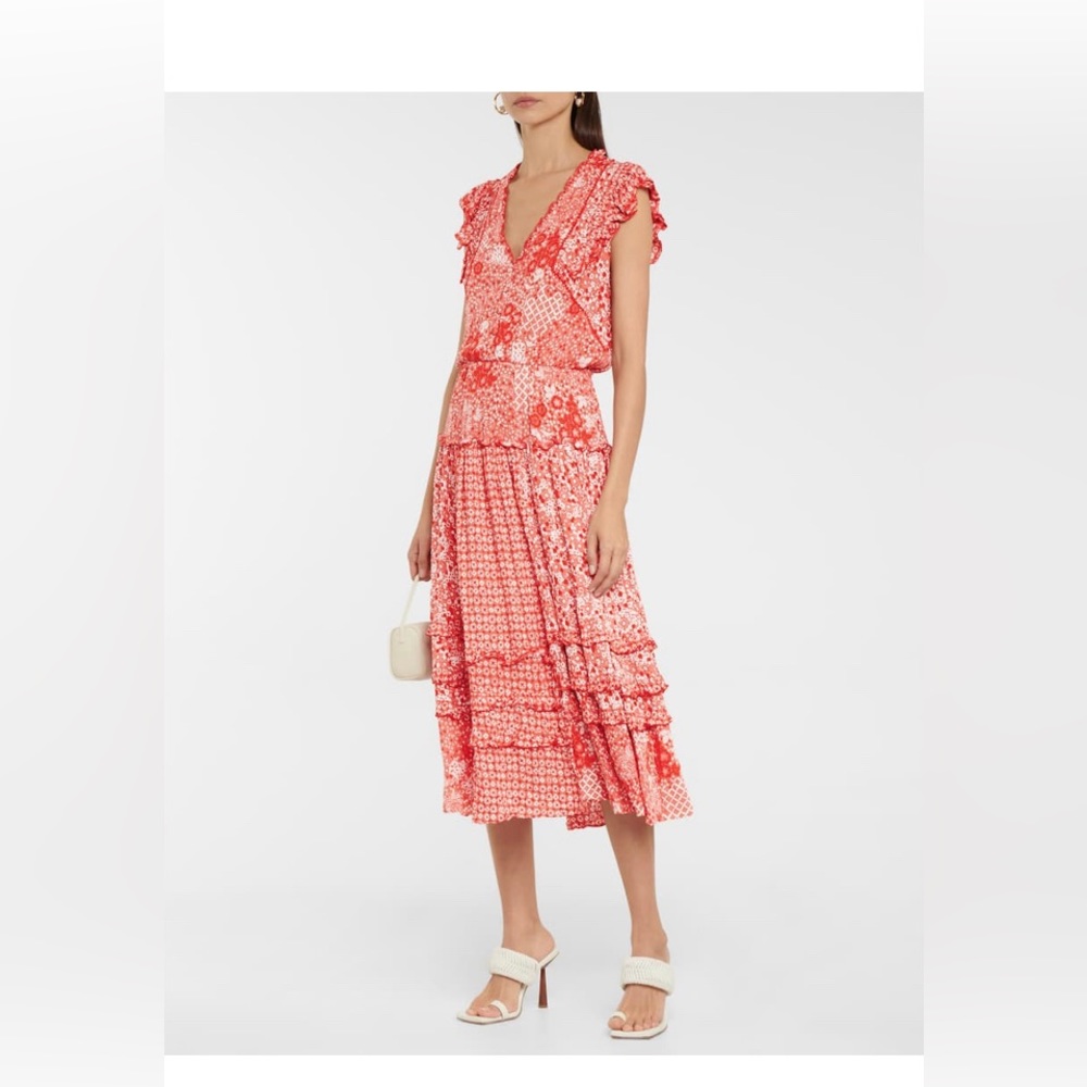 Poupette St Barths Paulina Floral Printed Midi Dress
